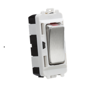 20AX DP Module With LED Indicator - Brushed Chrome
