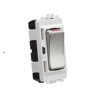 20AX DP Module With LED Indicator - Brushed Chrome