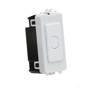 1G 1-Way 10-200W (10-100W LED) Trailing Edge Dimmer (Press Type) - Matt White