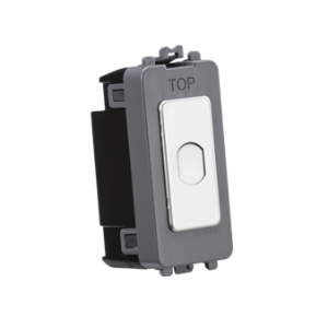 1G 1-Way 10-200W (10-100W LED) Trailing Edge Dimmer (Press Type) - Polished Chrome