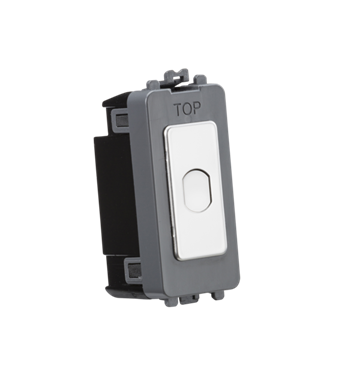 1G 1-Way 10-200W (10-100W LED) Trailing Edge Dimmer (Press Type) - Polished Chrome
