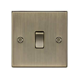 10AX 1G 2-Way Plate Switch - Antique Brass