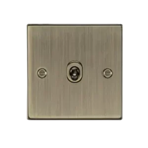 10AX 1G 2-Way Toggle Switch - Antique Brass