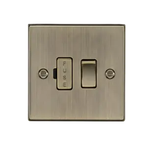 13A Switched Fused Spur Unit - Antique Brass