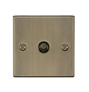 TV Outlet (Non-Isolated) - Antique Brass
