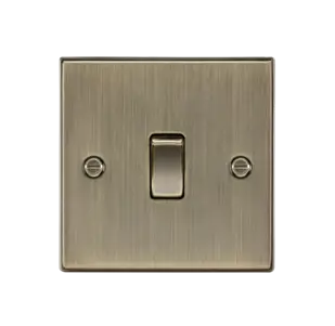 20A 1G DP Switch - Antique Brass