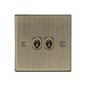 10AX 2G 2-Way Toggle Switch - Antique Brass