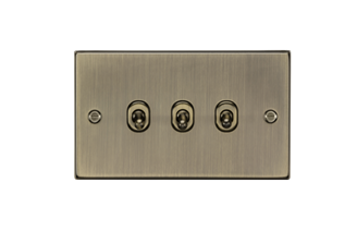 10AX 3G 2-Way Toggle Switch - Antique Brass