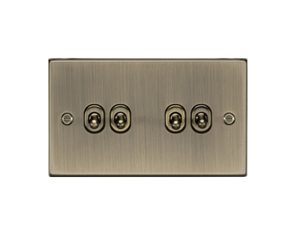 10AX 4G 2-Way Toggle Switch - Antique Brass