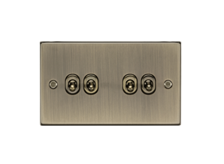 10AX 4G 2-Way Toggle Switch - Antique Brass