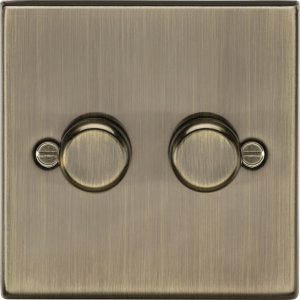 2G 2-way 10-200W (5-150W LED) Intelligent dimmer - Antique Brass
