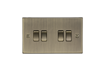 10AX 4G 2-Way Plate Switch - Antique Brass