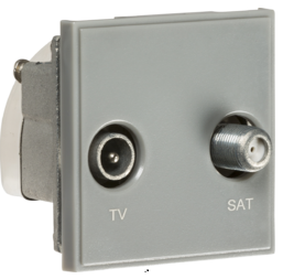 Diplexed TV /SAT TV Outlet Module 50 x 50mm - Grey