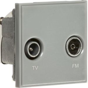 Diplexed TV /FM DAB Outlet Module 50 x 50mm - Grey