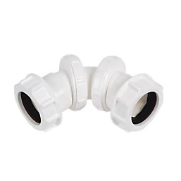 PRWFCAB-40W 40mm Plastic Compression 40mm 90° Adjustable Bend White