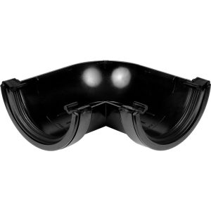 112mm Half Round Guttering 90° Angle- Black