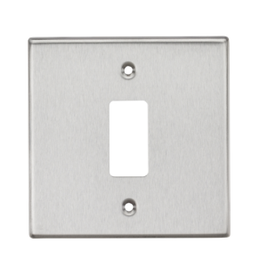1G Grid Faceplate - Brushed Chrome