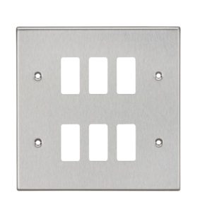 6G Grid Faceplate - Brushed Chrome