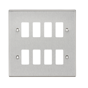 8G Grid Faceplate - Brushed Chrome