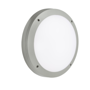 230V IP65 18W LED Round Bulkhead CCT with Emergency & Daylight Sensor Grey