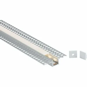 1m Aluminium Profile - Plaster-in Recessed