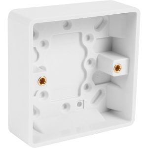 White Moulded Surface Box 1 Gang 25mm