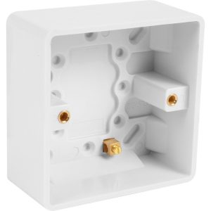White Moulded Surface Box 1 Gang 35mm