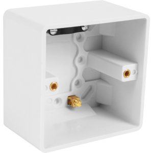 White Moulded Surface Box 1 Gang 47mm