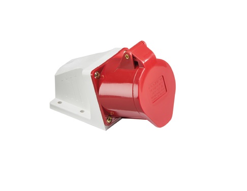 IN0020 415V IP44 32A Angled Surface Mount Socket 3P+N+E
