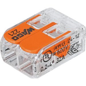 Wago 221 2 Way Compact Lever Connectors 0.14 to 4mm² (Pack Of 100)