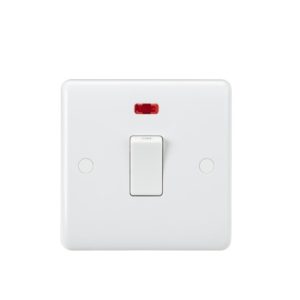 CU8341NF 20A 1G DP Switch with Neon and Flex Outlet From Base