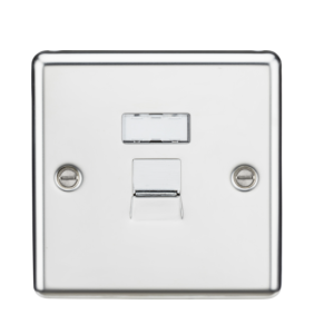 RJ45 Network Outlet - Polished Chrome