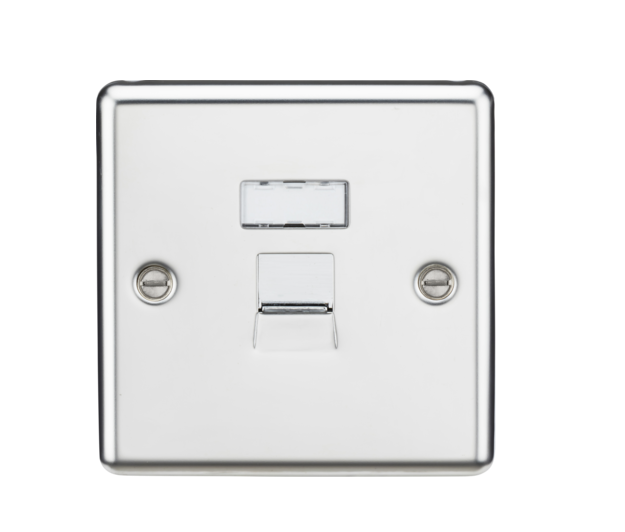 RJ45 Network Outlet - Polished Chrome