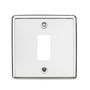 1G Grid Faceplate - Rounded Edge Polished Chrome