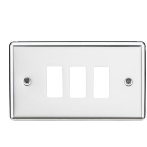 3G Grid Faceplate - Rounded Edge Polished Chrome