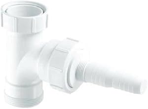 V33L 40mm 1½" Swept Tee With Nozzle With T Off Trap For Domestic Appliance Discharge Pipe