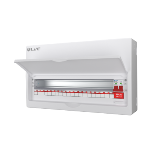 22 Module Metal Enclosure c/w 100A Main Switch