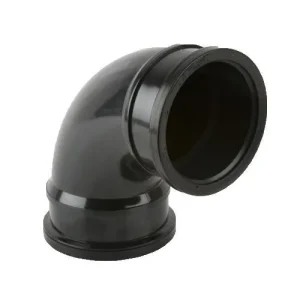 Soil Pipe Push Fit Double Socket Bend 90° 110mm - Black