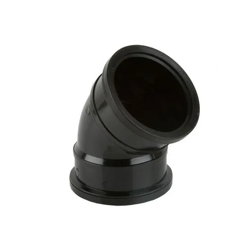 Soil Pipe Push Fit Double Socket Bend 135° 110mm - Black