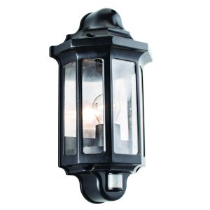 Traditional PIR half lantern IP44 15W