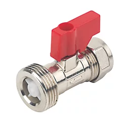 15mm X ¾" Straight Washing Machine Valve With Check Valve