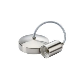 6" E27 Contemporary Pendant Set - Brushed Chrome
