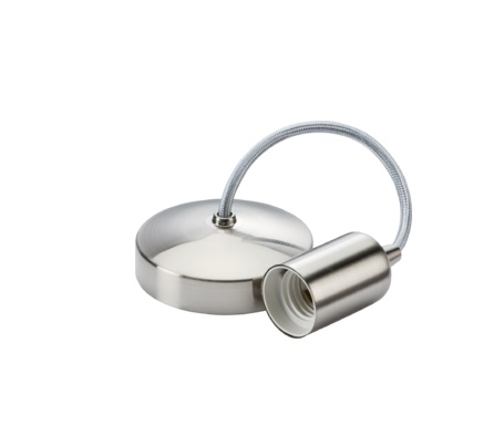 6" E27 Contemporary Pendant Set - Brushed Chrome