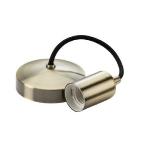 6" E27 Contemporary Pendant Set - Antique Brass