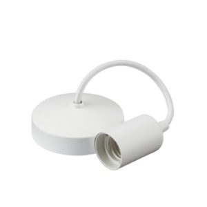 8270MW 6" E27 Contemporary Pendant Set - Matt White