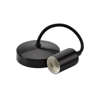 8270MB 6" E27 Contemporary Pendant Set - Matt Black