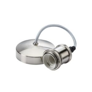 8271BC 6" E27 Vintage Pendant Set - Brushed Chrome