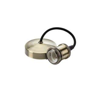 8271AB 6" E27 Vintage Pendant Set - Antique Brass