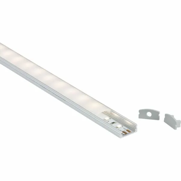 2m Aluminium Profile - Surface Mount Flat