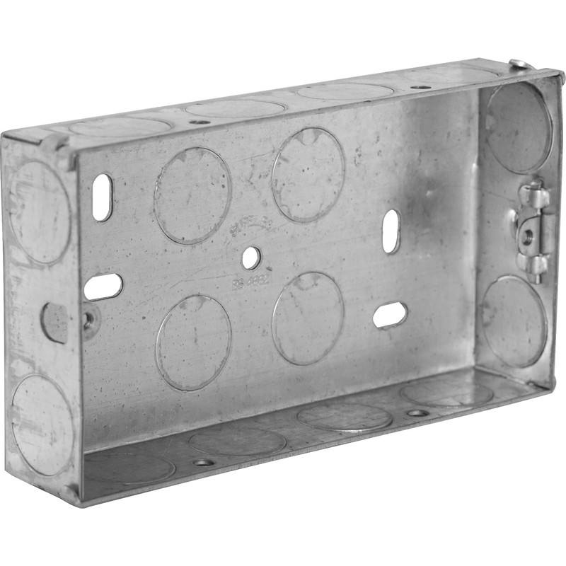 Metal Back Box 2 Gang 25mm